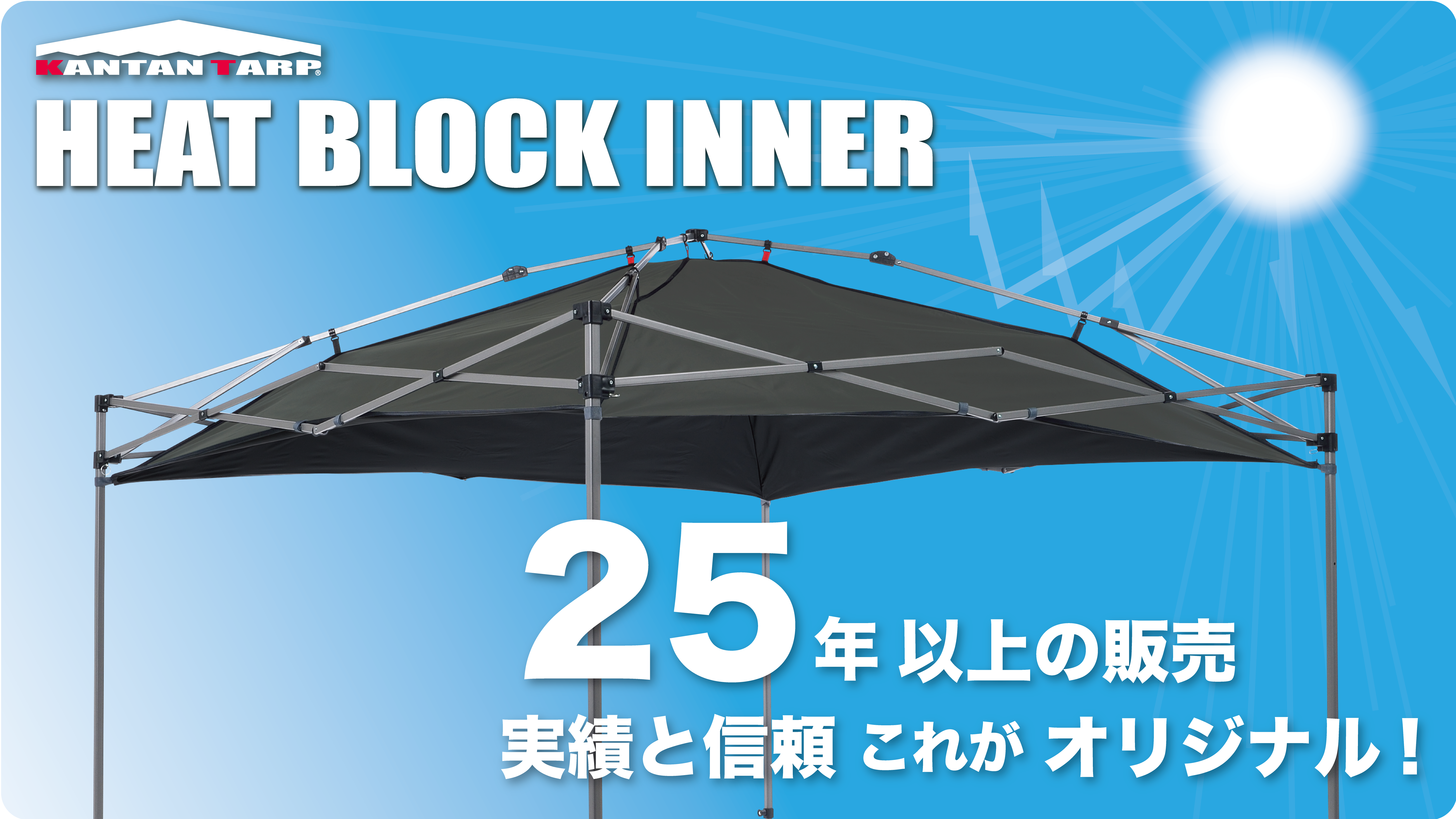 遮熱インナーの構造と取り付けイメージ